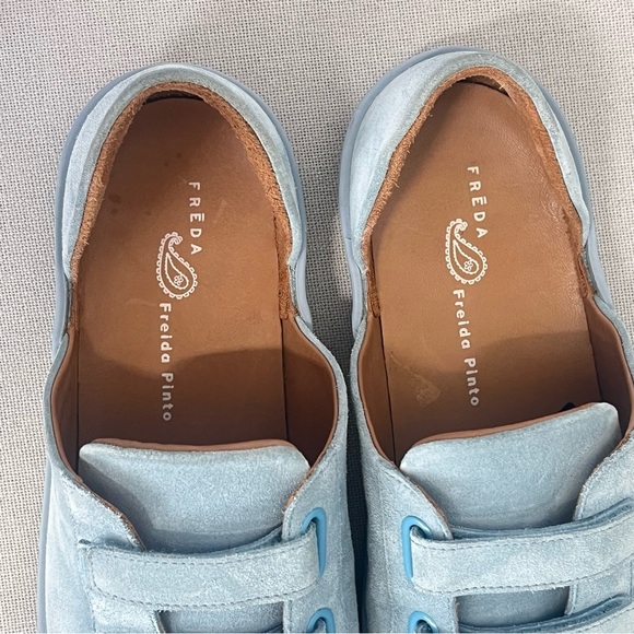 Freda Salvador LIBBY D'ORSAY SNEAKER Blue Suede Size 8 - Picture 9 of 16
